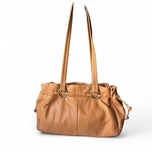 Vintage Michael Rome Designs Tan Leather Shoulder Bag